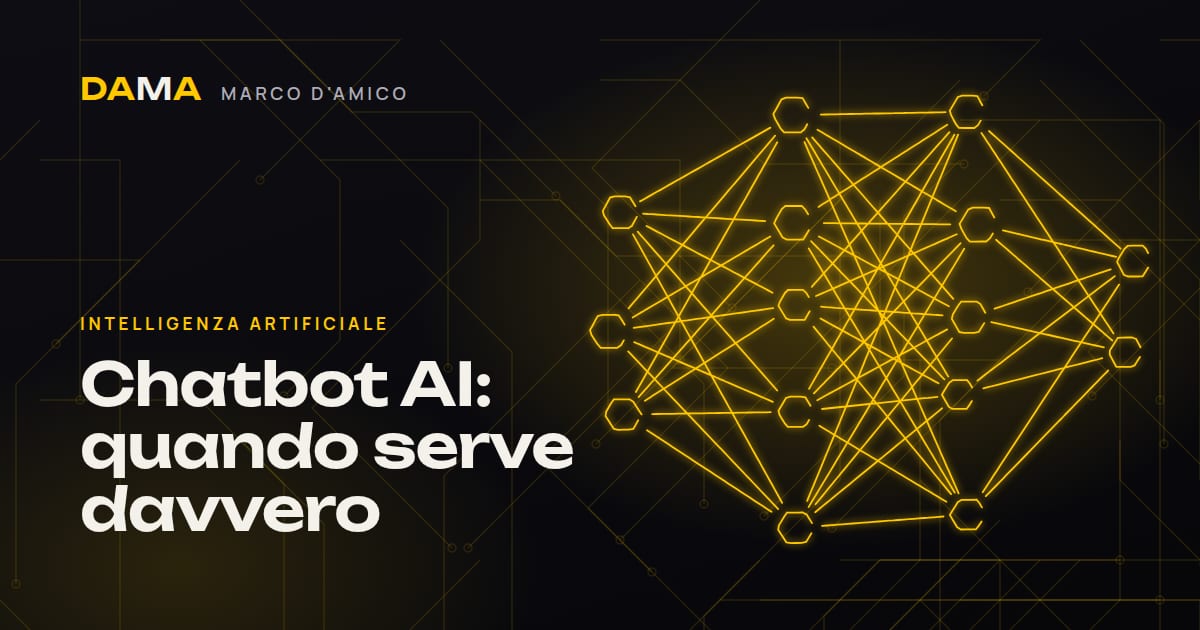 Chatbot con intelligenza artificiale sul sito di una piccola impresa: guida di Marco D'Amico, web designer a Cosenza