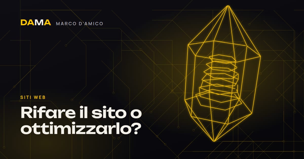 Rifare il sito web o ottimizzarlo: i consigli di Marco D'Amico, web designer a Cosenza