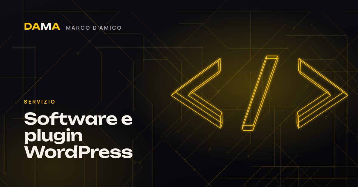 Sviluppo plugin WordPress e software su misura di Marco D'Amico